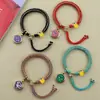 Pulseira Estilo Xizang com Mantra de Seis Palavras, Fio Vermelho, Fio de Algodão Torcido à Mão, Sino, Corda de Pendurar Thangka Tecida à Mão Estilo Xizang para Homens e Mulheres