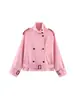 Para Comercio Exterior Transfronterizo Ropa de Mujer Más Vendida 2026 Otoño Nuevo Estilo Europeo y Americano Cuello Alto Gabardina de 7 Colores para Mujeres Petites
