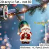 Novo produto transfronteiriço: Enfeite de pendurar acrílico plano 2D de Papai Noel fofo para o Natal