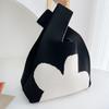 Bolso de Mano Tejido para Viajero Diario Nuevo Diseño Nicho 2023 Bolso Tote de Mano Casual Simple Bolso Balde para Mujer