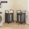 Cesta de Ropa Sucia Grande de Tres Compartimentos Extraíble con Ruedas para Almacenamiento, Venta Caliente Transfronteriza, Almacenamiento de Baño, Cesta de Ropa Sucia, Cubo de Ropa Sucia