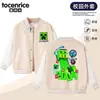 Jaqueta baseball Creeper do Minecraft para crianças, meninos e meninas, nova, para primavera e outono, esportiva casual, resistente ao desgaste, top da moda
