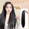 Diadema con peluca para niñas, estilo cálido de invierno, diseño de corona alta, peluca integrada con rizos ondulados, postizo de moda para otoño e invierno