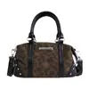 Bolso Boston con Estampado Vintage para Mujer 2026 Nuevo Bolso de Hombro Cruzado de Alto Valor Bolso de Mano de Lujo Ligero Bolso Pequeño de Moda para Viajes