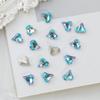 Pitufos fondo puntiagudo forma taladro clavo taladro romper cristal mariposa amor estrella hacha joya para uñas al por mayor