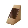Tamaño PequeñoSe Pueden Realizar Pedidos Pequeños de Cajas para Empaquetar Sándwiches, Cajas Gruesas para Sándwiches, Cajas de Papel sin Doblar, Cajas Desechables para Snacks