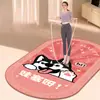 Manta de saltar con cuerda de absorción de impactos silenciosa para el hogar, alfombrilla de yoga de terciopelo de cristal para interiores, alfombrilla antideslizante para reducción de ruido en deportes y fitness, primera generación de pelo