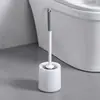 Cepillo para Inodoro Hogareño Sin Ángulos Muertos Baño Lavar Inodoro con Base Baño Mango Largo Set Limpieza Child Squatting Pan Montado en Pared