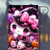 Fabricantes Transfronterizos Suministran Directamente Banderas de Jardín de Halloween Sanrio Banderas de Calabaza de Halloween Personalizadas al por Mayor Patios Exteriores