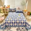 Funda de cama de encaje de terciopelo de leche espesa de invierno, funda de cama de terciopelo acolchado de una sola pieza de tres piezas, sábanas de tatami al por mayor