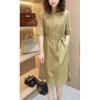 23077 Da Ai Mei Yi Yuan Verano 2026 Nuevo Vestido de Encaje con Cordones Estilo Ol para Mujer Ajustado Vestido Sencillo