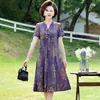 Vestido Largo de Verano, Elegante y con Estilo, para Mujeres de Mediana Edad y Mayores, Por Encima de la Rodilla, Tallas Grandes, Vestido de Verano para Mamá, que Cubre el Vientre