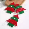 Enfeites de Árvore de Natal de Feltro Personalizáveis Decorações de Festa Artesanato em Tecido Não Tecido Penduricalhos Cruzados Pingentes de Árvore de Natal de Feltro
