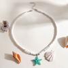 Collar Bohemio de Aleación de Estrella de Mar y Concha de Múltiples Capas Transfronterizo Europeo y Americano Estilo Playa Exagerado Collar de Concha de Vieira de Resina