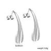 Pendientes Metálicos Europeos y Americanos para Mujer, Exquisitos y Versátiles, Estilo Fresco, Pendientes Geométricos en Forma de C, Pendientes de Acero Inoxidable, Venta Directa de Fábrica