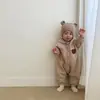 Mono de otoño e invierno para niños bebé mameluco cálido para bebé niños y niñas bebé oso lindo ropa de abrazo forrada de polar mono para exterior