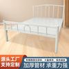 Cama individual de hierro desmontable a presión para apartamento 0.9/1.5m de ancho cama doble para dormitorio escolar cama individual de hierro