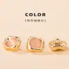 Cárdigan con Botones de Piedra Ojo de Gato, Botones Metálicos de Piedras Preciosas Coloridas de Alta Gama, Botones de Camisa de Lujo Estilo Chanel