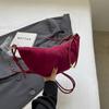 Bolsa Transparente Retro Casual de Croissant Nicho para Mujer Otoño e Invierno 2024 Nueva Versátil Bolso Cruzado de Hombro Único Bolso de Axila