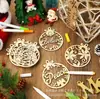Venda Quente Transfronteiriça Arte em Madeira Oca Decoração de Natal Venda Quente Transfronteiriça Arte em Madeira Oca Pequena Decoração de Natal Feita à Mão