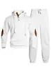 Sudadera con Capucha de Dos Piezas Jacquard para Hombre, Traje Deportivo Casual de Moda Callejera Europea y Americana para Otoño e Invierno, Transfronterizo, Amazon