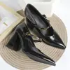 Zapatos Mary Jane Elegantes de Estilo Francés, Punta Fina, Versátiles, Europeos y Americanos, de Comercio Exterior Transfronterizo para Mujer, Tacones Altos Negros para el Trabajo