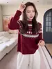 Suéter jacquard retro Fair Isle para mujer 2026 nuevo estilo casual holgado versátil cálido tejido
