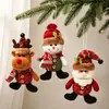 Decoraciones navideñas tela muñeca bailarina colgante muñeco viejo de nieve accesorios para árbol de Navidad escena para vestir