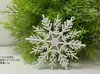 Seis cuentas copo de nieve Navidad Decoraciones de copo de nieve navideño Colgante de copo de nieve dorado plateado galvanizado Accesorios navideños para manualidades