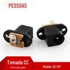 Soquete de Carregamento DC016 de Furo Duplo/Furo Único Conector de Alimentação DC054 de 2.1 Pinos/2.5 Pinos de Orelha Única/Orelha Dupla