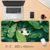 Fábrica de Origem Proteção Verde para os Olhos Transparente Grande Mouse Pad Criativo Pad de Mesa Antiderrapante Borda de Bloqueio de Precisão Mouse Pad