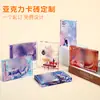 Blocos de Cartão Acrílicos Bidimensionais de Alta Transparência, Enfeites de Mesa Criativos Personalizados com Tema de Anime, Blocos de Cartão Fofos no Estilo Girly