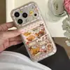 Capa de Celular Rilakkuma Sonolento com Estampa de Bolinhas Polaroid para iPhone 18 Pro Max, Modelo Novo Fofo para Apple 17/16