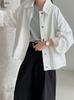 Cárdigan de solapa Lushi Retro Workwear Chaqueta de terciopelo para mujer Otoño Nuevo Casual Silueta versátil Chaqueta 9772