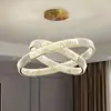 Lustre de sala de estar para villa nova de 6 peças, luminária simples e de alta qualidade para sala de jantar, luz principal de bar de hotel com design, estilo vintage creme