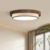 Lámpara de Techo para Sala de Estar Estilo Medieval Madera de Nogal Retro Textura Simple Rectangular Ultradelgada Luz Principal de Vestíbulo Paquete de Iluminación para Toda la Casa