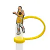 Acessórios de palito de desenho animado criativo da NBA para bebidas de milk tea