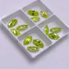 Zircón Verde Manzana Forma Marquesa Piedra Suelta Venta al por Mayor Verde Fruta Piedra Artificial Joyería DIY Accesorio de Incrustación de Plata Piedra
