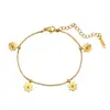 Pulseira de aço inoxidável de camada dupla de moda transfronteiriça, venda direta da fábrica, pulseira de aço titânio banhada a ouro 18k, não desbota, atacado para mulheres