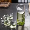 Tetera a prueba de explosiones, engrosada, de vidrio de borosilicato alto, con forma de luna, con colador de té integrado, gran capacidad y un diseño moderno para servir té