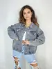 Chaqueta de Mezclilla Personalizada para Mujer Fábrica de Origen Chaqueta de Mezclilla para Mujer Fábrica de Personalización en Lotes Pequeños ODM con Dibujos y Muestras