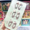 Pinza para el cabello para niños de estilo coreano con puntos rosas y forma de corazón, Pinza para bebé dulce y brillante con hilo enrollado a mano, Pinza para flequillo de bebé