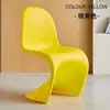 Banqueta de maquiagem para casa nórdica, cadeira de reunião simples e criativa com encosto, popular cadeira Panton de plástico acrílico, cadeira de jantar