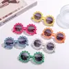 Gafas de Sol Redondas de Flor para Niños Lindas Gafas de Margarita Protección Solar Exterior para Niños Gafas de Sol de Moda Divertidas para Fiesta