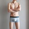Ropa interior de seda de hielo para hombre, de cuatro esquinas, moderna, sencilla, transpirable, cómoda, de verano, de cintura media, ajustada, tipo bóxer.