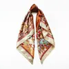 Pañuelo de Seda con Patrón de Anacardo 90cm Pañuelo para la Cabeza para Mujer Cuadrado Grande con Estampado Paisley Imitación Seda Transfronterizo Europeo y Americano Venta al por Mayor