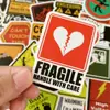 50 Señales de Advertencia Impermeables Desmontables Pegatinas para Maleta Carrito Motocicleta Coche Pegatinas de Graffiti Impermeables Desmontables
