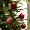Decoraciones navideñas transfronterizas 6cm/16 piezas juego de bolas navideñas electroplateadas flocadas adornos colgantes para árbol de Navidad
