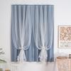 Cortinas Blackout Completas para Quarto de Casa de Aluguel Janela Saliente Cortinas Autoadesivas Sem Furos Velcro Ins Cortinas Blackout Simples