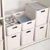 Caixa de armazenamento de mesa com tampa para itens diversos, lanches, cosméticos; caixa organizadora de cozinha; caixa organizadora para gaveta e guarda-roupa